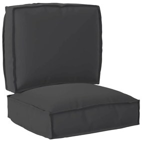 vidaXL Σετ Μαξιλαριών Πάγου 2 pcs Μαύρο 50 x 50 x 12 cm Ύφασμα Oxford
