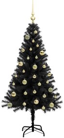 vidaXL Χριστουγεννιάτικο Δέντρο με 150 LED με βάση Μαύρο 150 cm PVC