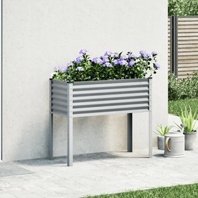 vidaXL Ζαρντινιέρα Κήπου Γκρι 100x45x90 εκ. από Ατσάλι