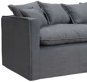 Τριθέσιος καναπές Riverton 676, Γκρι, 207x76x78cm, Ταπισερί, Πόδια: Πλαστική ύλη