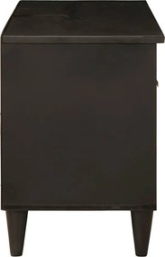 vidaXL Ντουλάπι TV Μαύρο και Χρυσό 80 x 33 x 46 εκ Επεξεργασμένο Ξύλο