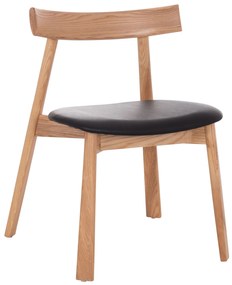 KΑΡΕΚΛΑ ΤΡΑΠΕΖΑΡΙΑΣ SEKAN HM18245.04 RUBBERWOOD-ΜΑΥΡΟ PU 60x54x72Υεκ
