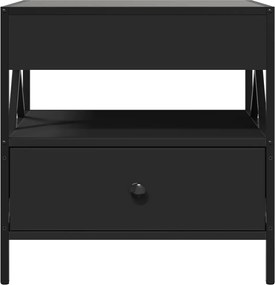 vidaXL Τραπεζάκι Σαλονιού Infinity LED Μαύρο 50x50x51 εκ.