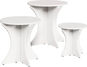 vidaXL Τραπεζάκι σαλονιού 3 pcs Λευκό