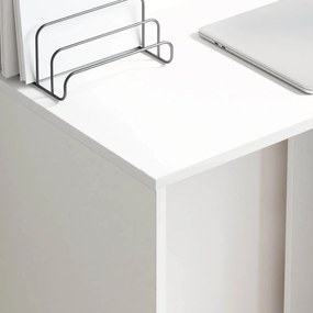 vidaXL Γραφείο Λευκό Επεξεργασμένο Ξύλο 78,5 x 37 x 154,5 εκ