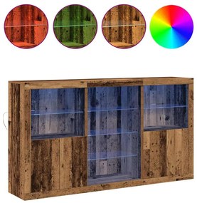 vidaXL Πλαϊνό γραφείο Παλαιό ξύλο 181.5 x 37 x 100 εκ