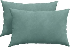 vidaXL Μαξιλάρι Καναπέ 2 pcs Θαλασσί 60 x 40 cm Υφασμάτινο Κορντουρά