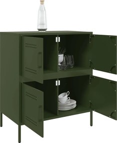 vidaXL Ντουλάπι Πράσινο Λαδί 68x39x79 εκ. από Ατσάλι