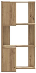 vidaXL Βιβλιοθήκη Γωνιακή 3 Επ. Αρτισιανή Δρυς 50x50x102εκ Επεξ. Ξύλο