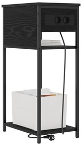 vidaXL Κομοδίνο Μαύρη δρυς 28.1 x 40.9 x 75 εκ. Επεξεργασμένο ξύλο