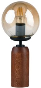Φωτιστικό Επιτραπέζιο 534LUN5196 Φ15x33cm 1xE27 40W Walnut-Honey Opviq