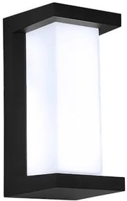 POWERTECH LED φωτιστικό τοίχου HLL-0166, 12W, 4000K, 960lm, IP65, μεταλλικό, μαύρο