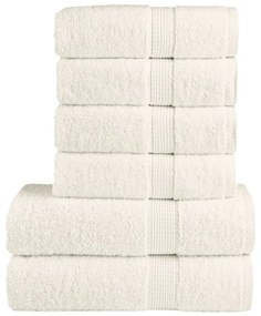 Πετσέτες Premium Σετ 6 Τεμ. SOLUND Κρεμ 600 γρ/μ²