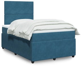 ΚΡΕΒΑΤΙ BOXSPRING ΜΕ ΣΤΡΩΜΑ ΜΠΛΕ 120X200 ΕΚ. ΒΕΛΟΥΔΙΝΟ 3294608