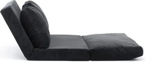 Διθέσιος Καναπές Κρεβάτι Μαύρο DIVIR 68x120x62