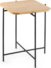 Τραπεζάκι Σαλονιού Μαύρο / Φυσικό SHB 46x46x56