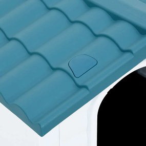 vidaXL Σπιτάκι Σκύλου Μπλε 90,5 x 68 x 66 εκ. από Πολυπροπυλένιο