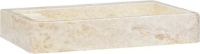 vidaXL Νιπτήρας Κρεμ 58 x 39 x 10 εκ. Μαρμάρινος