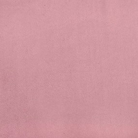 vidaXL Πολυθρόνα Μπάρελ με Υποπόδιο Ροζ Βελούδινη