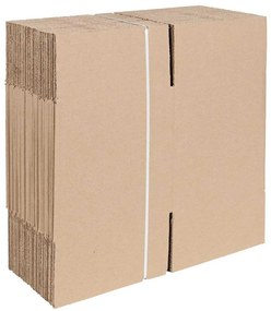 vidaXL Πτυσσόμενο Κουτί 50 pcs Καφέ 20 x 20 x 20 εκ. Χαρτόνι