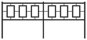 vidaXL Κεφαλάρι Μαύρο 193 εκ. Μεταλλικό