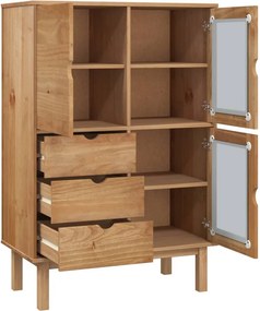 vidaXL Ντουλάπι OTTA 85 x 43 x 125 εκ. από Μασίφ Ξύλο Πεύκου