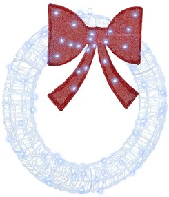 vidaXL Στεφάνι με 60 LED Ψυχρό λευκό 76 x 8.5 x 76 εκ Ακρυλικό