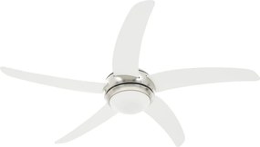 vidaXL Ανεμιστήρας Οροφής με Φως Περίτεχνος Λευκός 128 εκ.