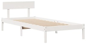 vidaXL Κρεβάτι Βιβλιοθήκη Χωρίς Στρώμα 90x200 εκ Μασίφ Ξύλο Πεύκου