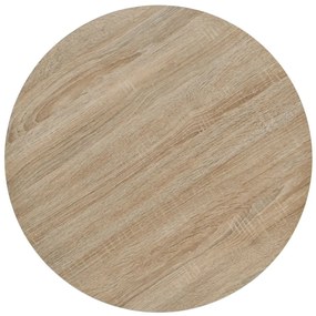 Τραπέζι Bistro Στρογγυλό Χρώμα Δρυός 60 x 75 εκ. MDF / Ατσάλι - Μπεζ