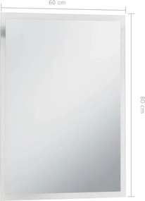 vidaXL Καθρέφτης Μπάνιου Τοίχου με LED 60 x 80 εκ.