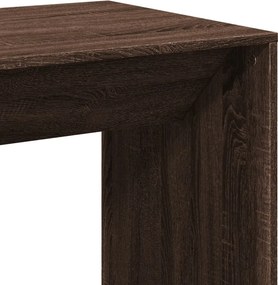 vidaXL Τραπέζι Μπαρ Καφέ Δρυς 51x50x103,5 εκ. Επεξ. Ξύλο