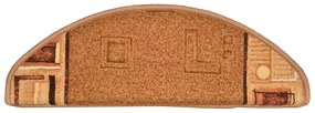 vidaXL Πατάκια Σκάλας Αυτοκόλλητα 15 τεμ. Μπεζ 65 x 21 x 4 εκ.