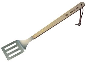 Σπάτουλα Μαγειρικής Τρυπητή 223.0208.055 46cm Natural-Silver Barbecook Ατσάλι,Ξύλο