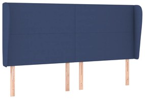 Κεφαλάρι με Πτερύγια Μπλε 163x23x118/128 εκ. Υφασμάτινο 3117688