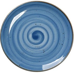 Πιάτο Ρηχό Terra TLF102K6 Φ24,5x2cm Blue Espiel Porcelain