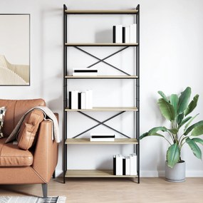 vidaXL Βιβλιοθήκη Sonoma Δρυς 80 x 30 x 188 εκ Επεξεργασμένο ξύλο