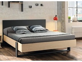 Duplex Κρεβάτι Διπλό 150x204εκ. (για στρώμα 140x200εκ. ) Black/Natural Chestnut