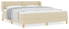 vidaXL Κρεβάτι με Στρώμα - Κρέμ - 180x200 εκ - Ύφασμα
