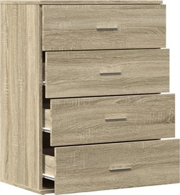 vidaXL Συρταριέρα Sonoma Δρυς 60x39x80 εκ. Επεξεργασμένο Ξύλο