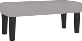 vidaXL Κρεβάτι Boxspring με Στρώμα Ανοιχτό Γκρι 120x190 εκ. Υφασμάτινο