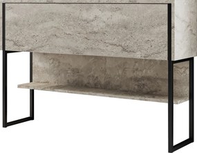 Μπουφές Τραβερτίνη / Μαύρο FOCOS 120x30x80