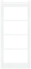 vidaXL Συρόμενη Πόρτα Λευκό 93 x 202 cm Μασίφ ξύλο πεύκου