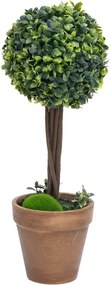 vidaXL Πυξάρι Τεχνητό σε Σχήμα Μπάλας 2 τεμ. Πράσινα 56 εκ. με Γλάστρα