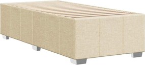 vidaXL Σκελετός Κρεβατιού Χωρίς Στρώμα Κρεμ 100 x 200 εκ. Υφασμάτινο