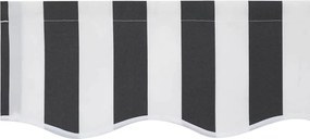 vidaXL Ύφασμα αντικατάστασης τέντας Γκρι και Λευκό 3,5 x 2 m