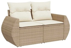 vidaXL Σετ Καναπέ Κήπου 12 pcs Μπεζ συνθετικό ρατάν