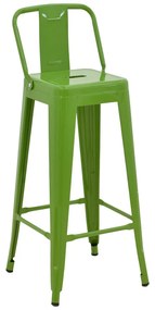 Σκαμπό μπαρ με πλάτη Utopia pakoworld μέταλλο σε πράσινη απόχρωση 42x42x97εκ