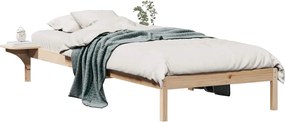 vidaXL Κρεβατοκάμαρα με Πλαϊνά Τραπέζια Φυσικό 90 x 220 cm