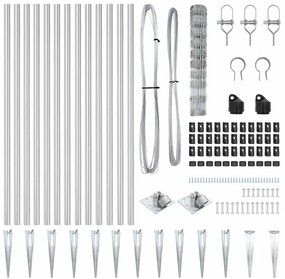 vidaXL Στύλος Περιφράξεων Γαλβανισμένο 50 x 1 m Ατσάλι